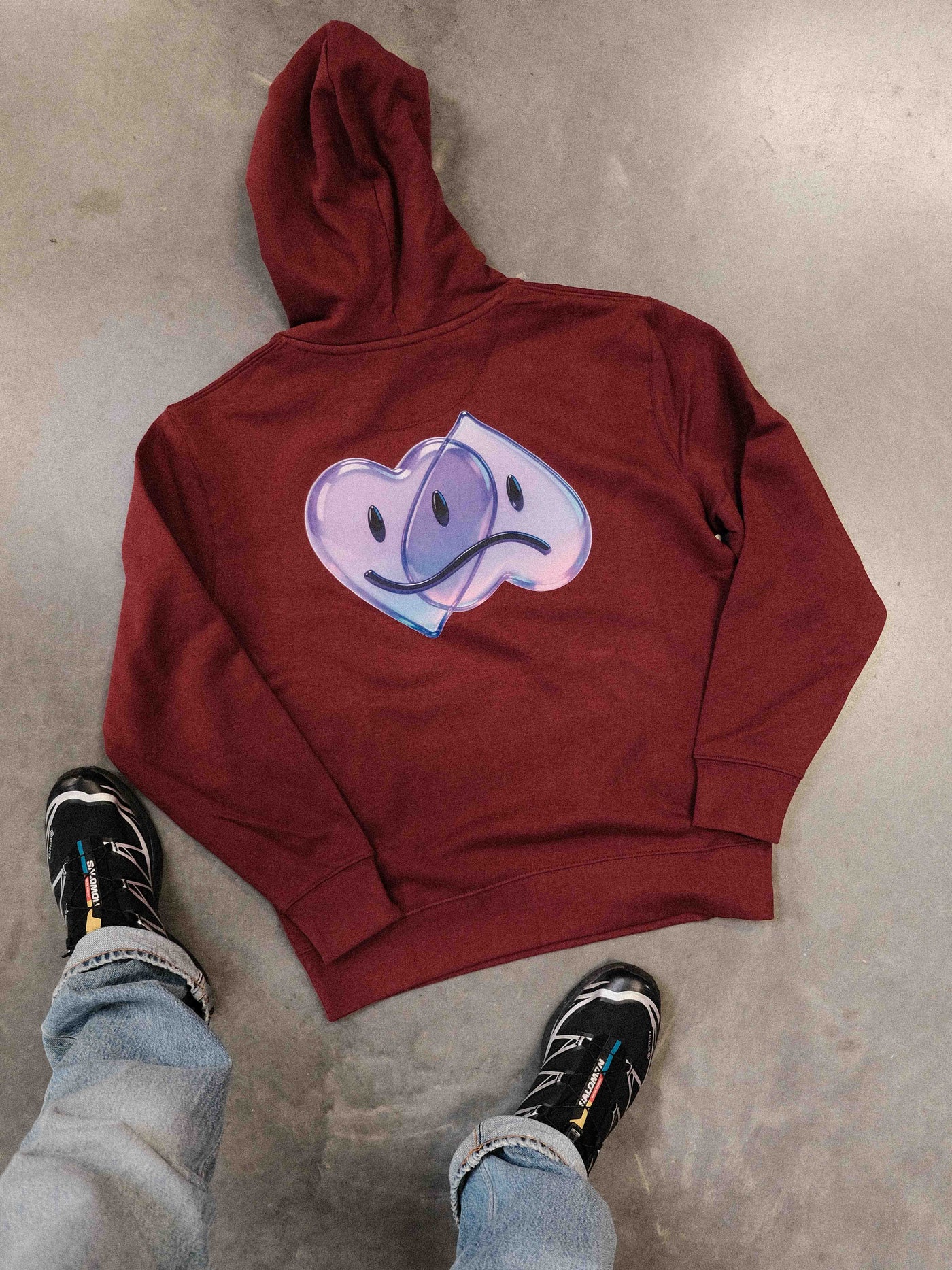 Onbespreekbaar gummy logo premium hoodie