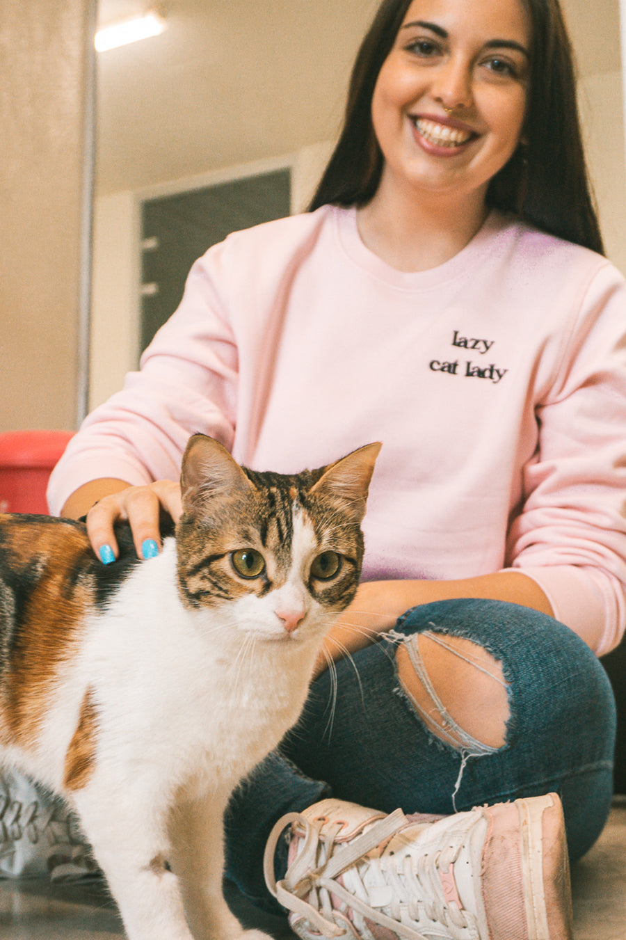 Lazy cat lady sweater