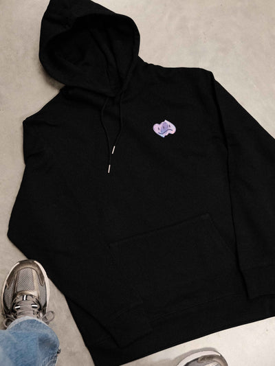 Onbespreekbaar gummy logo premium hoodie