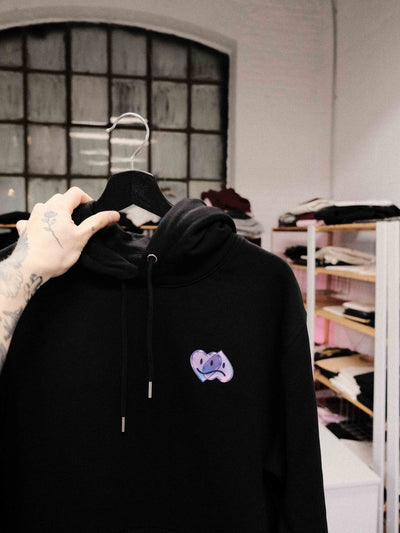 Onbespreekbaar gummy logo premium hoodie